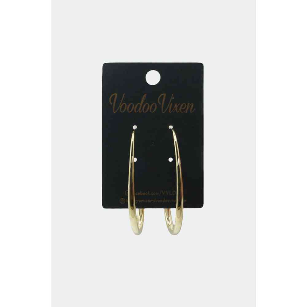 Voodoo Vixen - Oval Hoop Des boucles d'oreilles - Couleur or